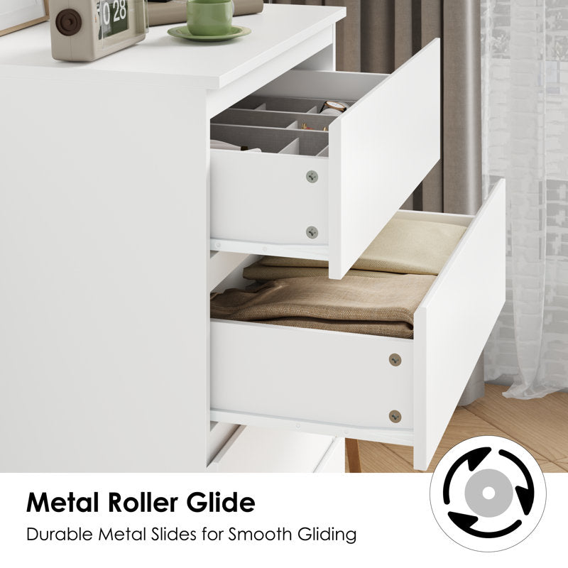 Minimalist White Chest of Drawers – Stylish Storage Cabinet for Modern Homes