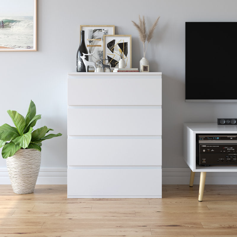 Minimalist White Chest of Drawers – Stylish Storage Cabinet for Modern Homes