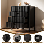 Modern Fluted Dresser – Compact 4-Drawer Storage Unit for Bedroom or Living Room