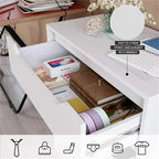 Elegant White Drawer Cabinet – Modern Storage Chest with Smooth Finish and Built-in Handles