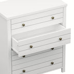 Classic Storage Chest – Stylish Bedroom Dresser with Smooth Finish and Metal Knobs