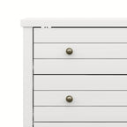 Classic Storage Chest – Stylish Bedroom Dresser with Smooth Finish and Metal Knobs