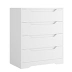 Elegant White Drawer Cabinet – Modern Storage Chest with Smooth Finish and Built-in Handles