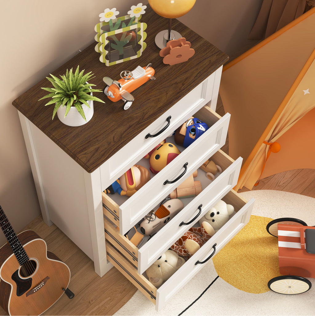 Elegant Bedroom Chest of Drawers with Vintage Style Handles