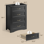 Elegant Bedroom Chest of Drawers with Vintage Style Handles