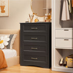 Elegant Bedroom Chest of Drawers with Vintage Style Handles