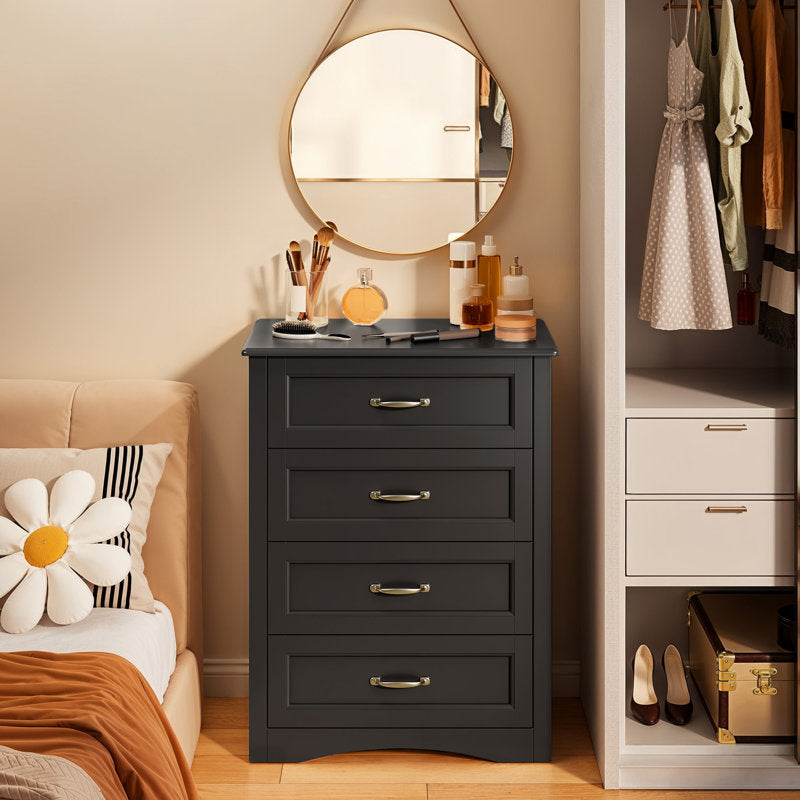 Elegant Bedroom Chest of Drawers with Vintage Style Handles