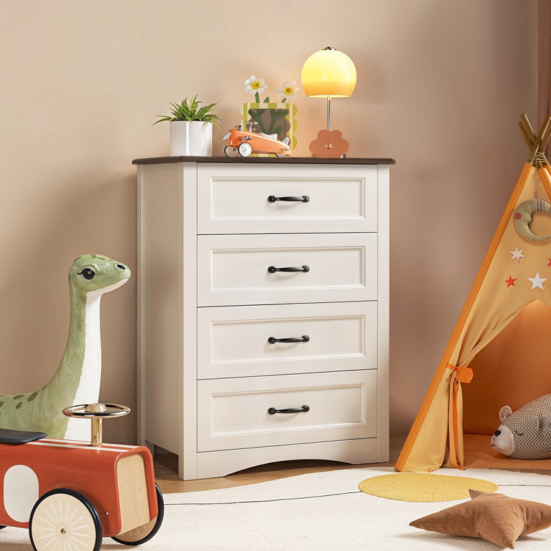 Elegant Bedroom Chest of Drawers with Vintage Style Handles