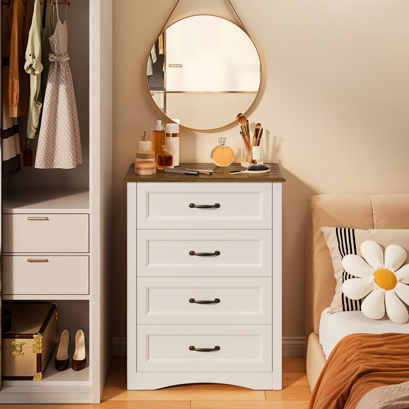 Elegant Bedroom Chest of Drawers with Vintage Style Handles