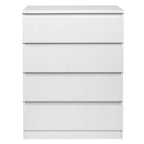 Compact White Dresser with Clean Lines and Ample Storage for Small Spaces