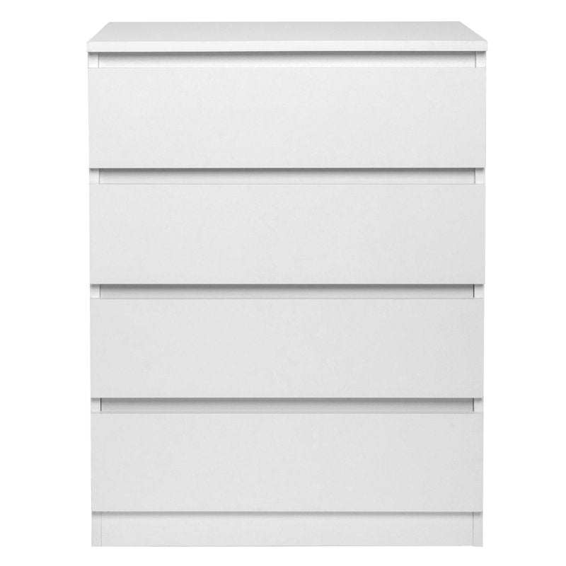 Compact White Dresser with Clean Lines and Ample Storage for Small Spaces