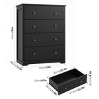Minimalist Drawer Chest with Deep Storage and Smooth Finish for Home Organization