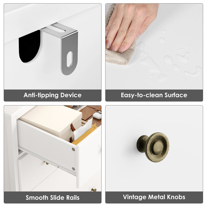 Minimalist Drawer Chest with Deep Storage and Smooth Finish for Home Organization