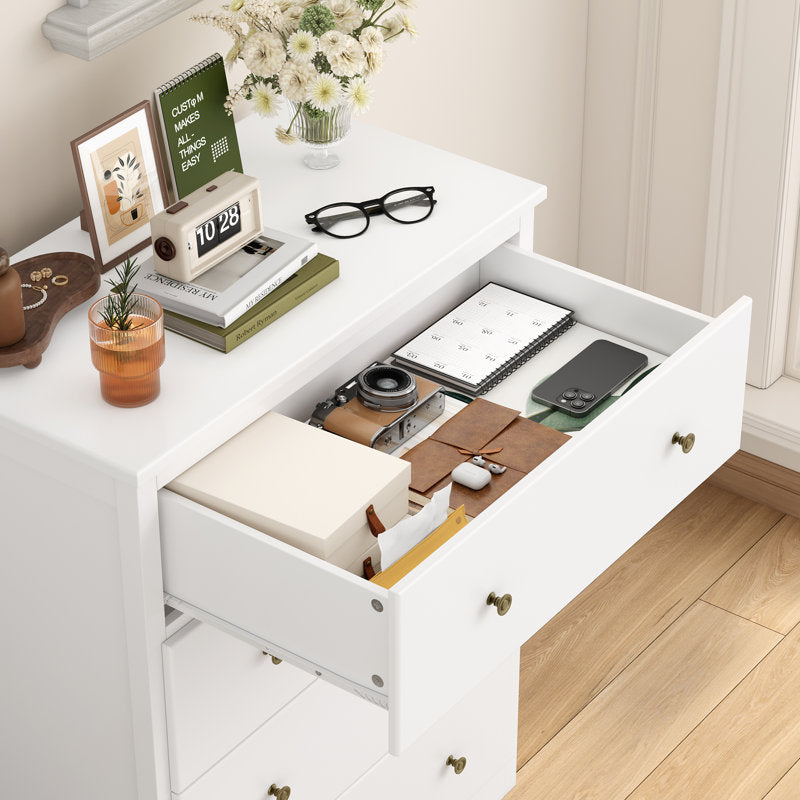 Minimalist Drawer Chest with Deep Storage and Smooth Finish for Home Organization