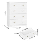 Minimalist Drawer Chest with Deep Storage and Smooth Finish for Home Organization