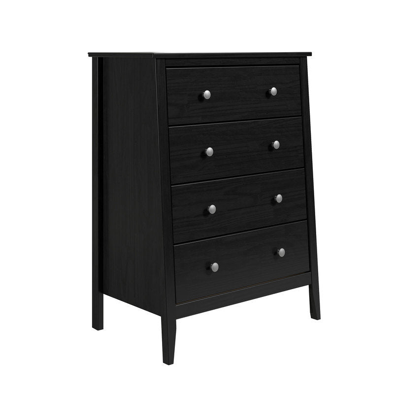 Elegant Drawer Chest, 4-Drawer Wooden Storage Cabinet for Home Organization
