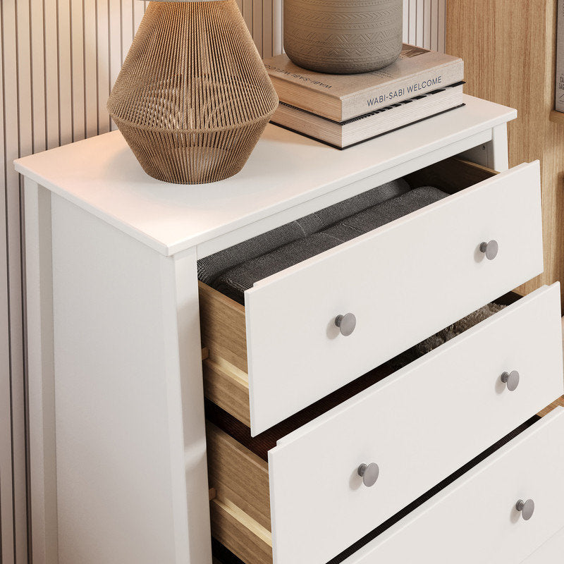Elegant Drawer Chest, 4-Drawer Wooden Storage Cabinet for Home Organization