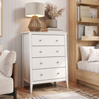 Elegant Drawer Chest, 4-Drawer Wooden Storage Cabinet for Home Organization