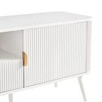 Modern LED Dresser with Open Display Shelf and 4 Storage Drawers