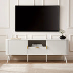 Modern LED Dresser with Open Display Shelf and 4 Storage Drawers