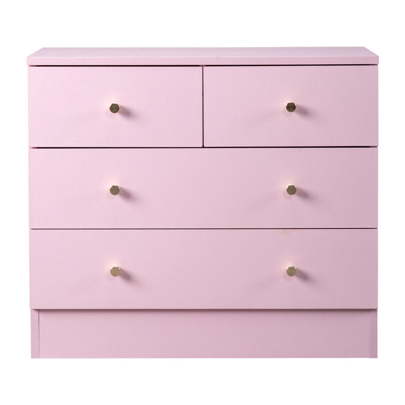 Modern 5-Drawer Dresser with Gold Knobs, Stylish Bedroom Storage Chest