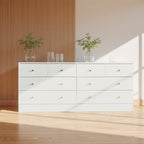 Modern 5-Drawer Dresser with Gold Knobs, Stylish Bedroom Storage Chest