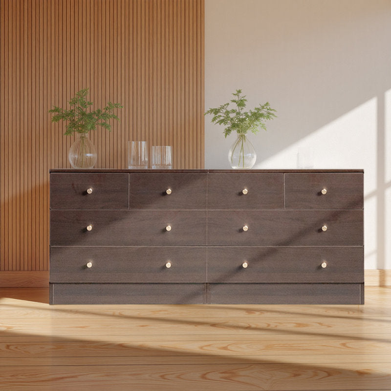 Modern 5-Drawer Dresser with Gold Knobs, Stylish Bedroom Storage Chest