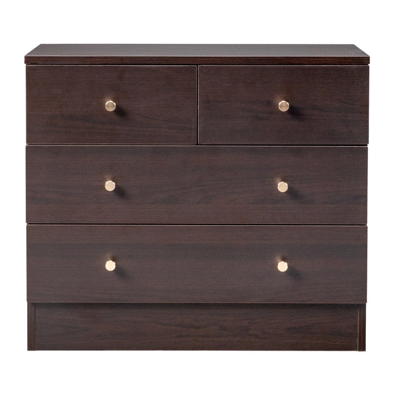 Modern 5-Drawer Dresser with Gold Knobs, Stylish Bedroom Storage Chest