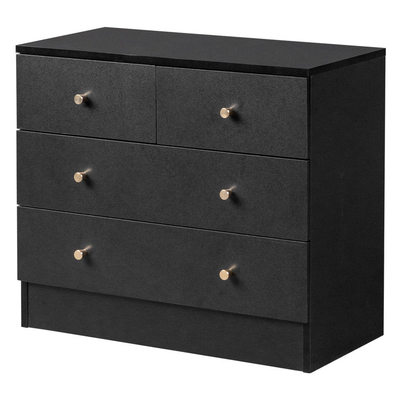 Modern 5-Drawer Dresser with Gold Knobs, Stylish Bedroom Storage Chest