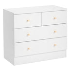 Modern 5-Drawer Dresser with Gold Knobs, Stylish Bedroom Storage Chest