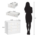 Modern 5-Drawer Dresser with Gold Knobs, Stylish Bedroom Storage Chest