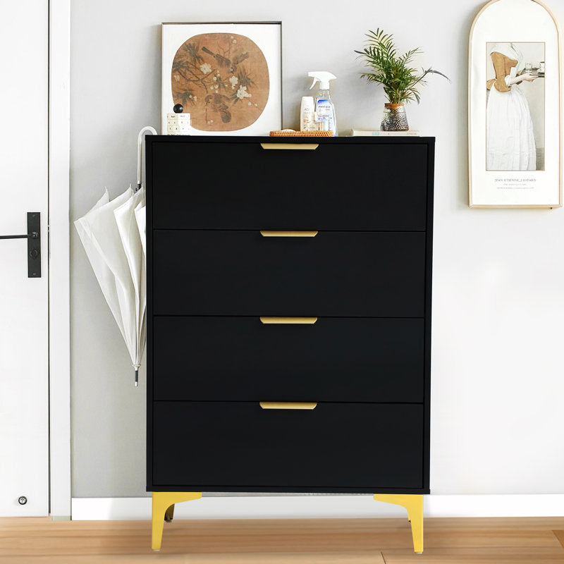 Stylish Drawer Chest with Elevated Gold Legs for Modern Home Organization