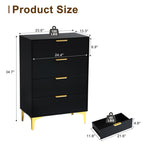 Stylish Drawer Chest with Elevated Gold Legs for Modern Home Organization