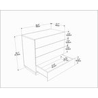 Elegant Storage Console with 4 Drawers