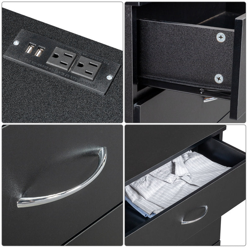 Multi-Functional Dresser with USB Charging Station – Bedroom Organizer