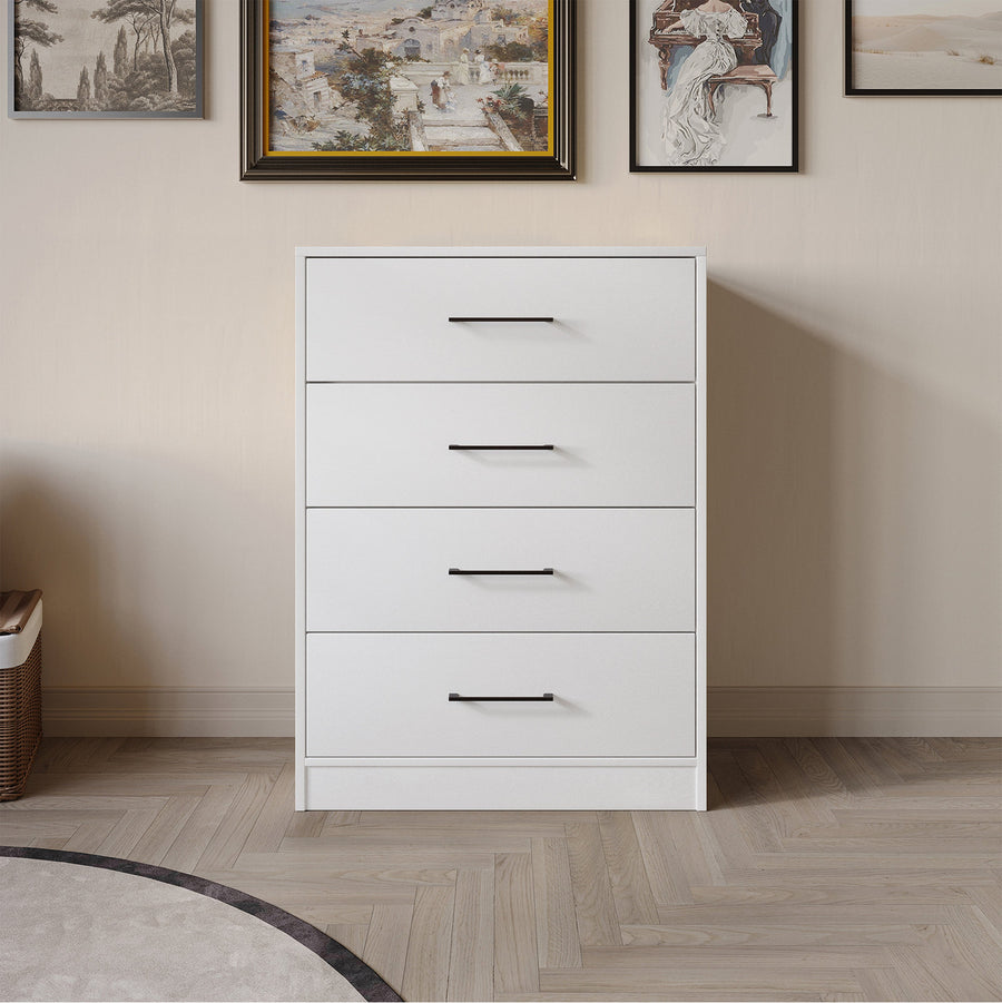 Minimalist 4 Drawer Dresser, Space-Saving Storage Organizer for Bedroom or Living Room