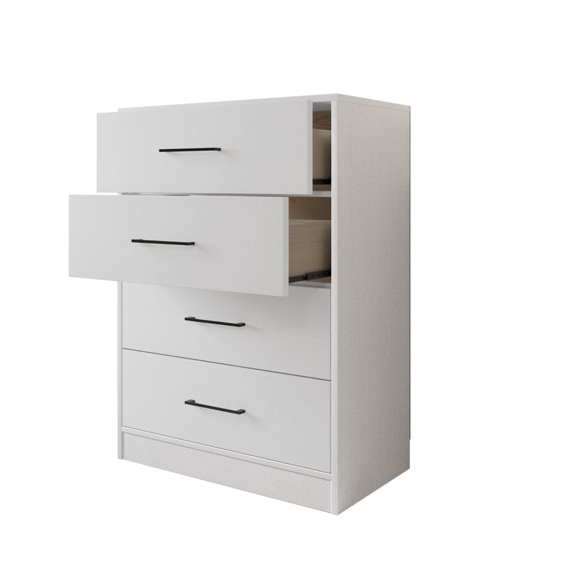 Minimalist 4 Drawer Dresser, Space-Saving Storage Organizer for Bedroom or Living Room