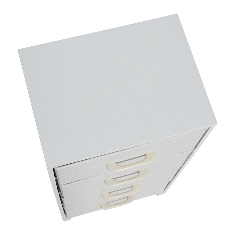 Slim White 4 Drawer Fabric Dresser, Narrow Storage Tower for Bedroom, Closet, or Small Spaces