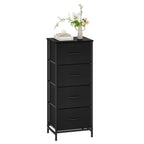 Compact Fabric Storage Cabinet with 4 Drawers, Space-Saving Vertical Dresser for Closet Organization