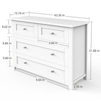 Elegant Bedroom Dresser with 4 Large Drawers and Modern Design