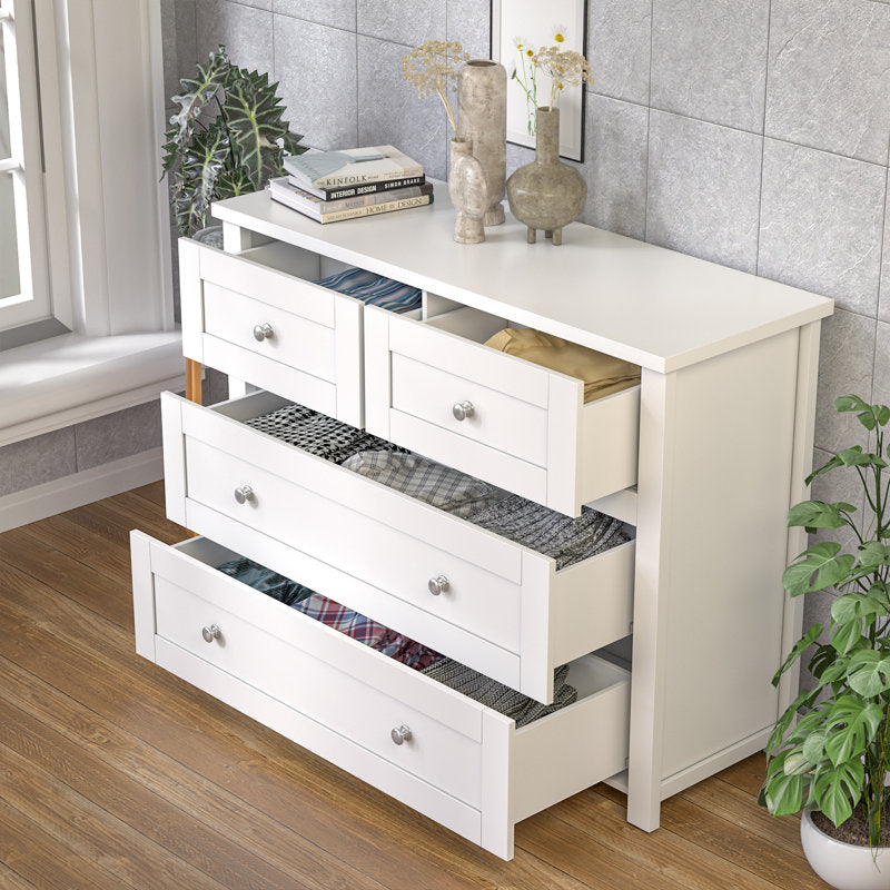Elegant Bedroom Dresser with 4 Large Drawers and Modern Design