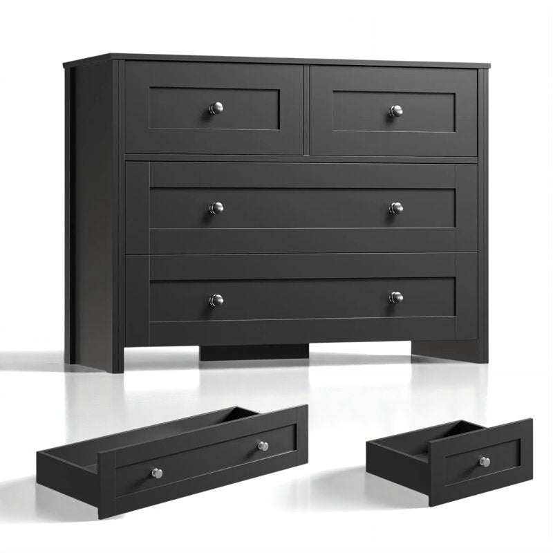 Elegant Bedroom Dresser with 4 Large Drawers and Modern Design