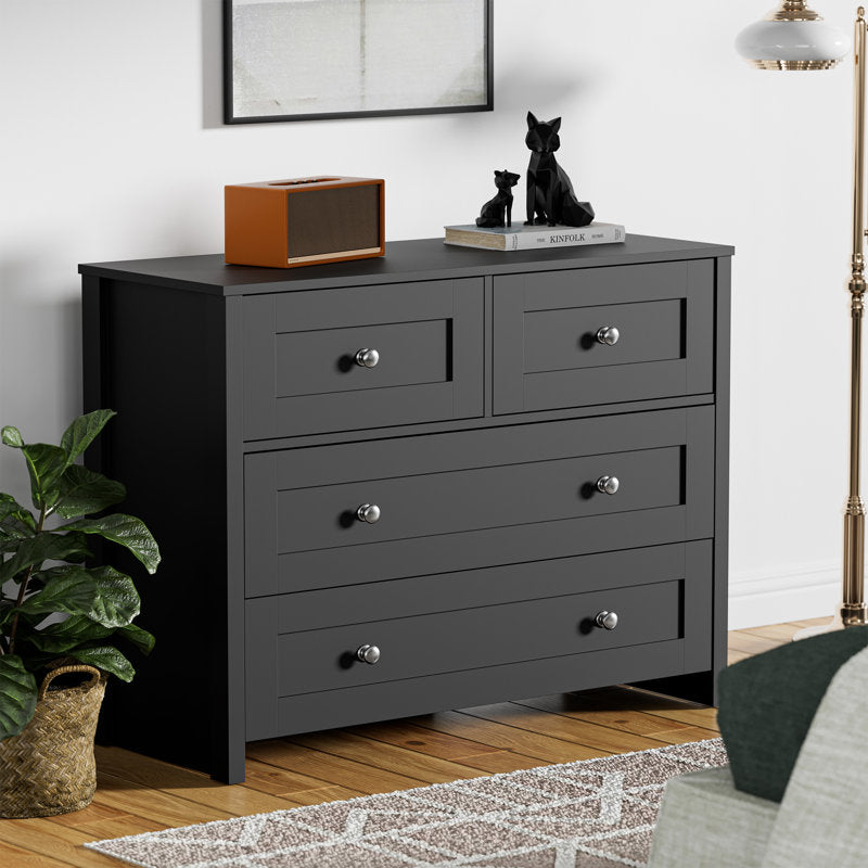 Elegant Bedroom Dresser with 4 Large Drawers and Modern Design