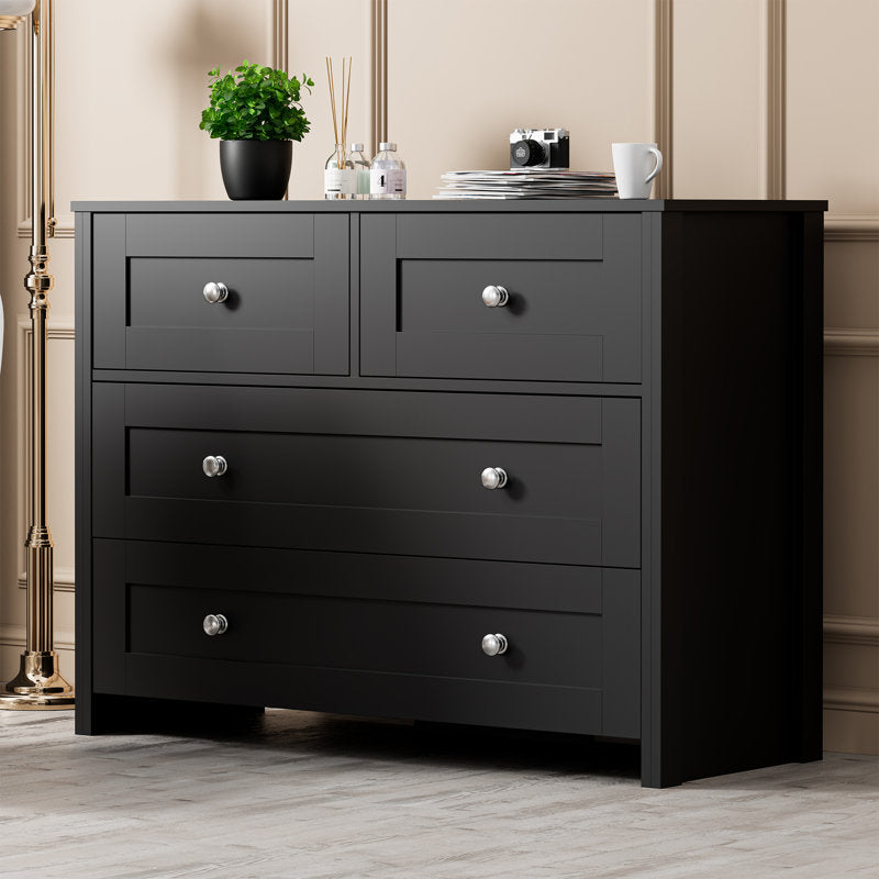 Elegant Bedroom Dresser with 4 Large Drawers and Modern Design