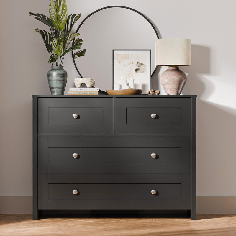 Elegant Bedroom Dresser with 4 Large Drawers and Modern Design