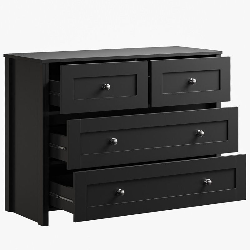 Elegant Bedroom Dresser with 4 Large Drawers and Modern Design