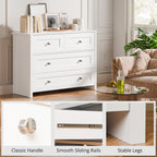 Elegant Bedroom Dresser with 4 Large Drawers and Modern Design