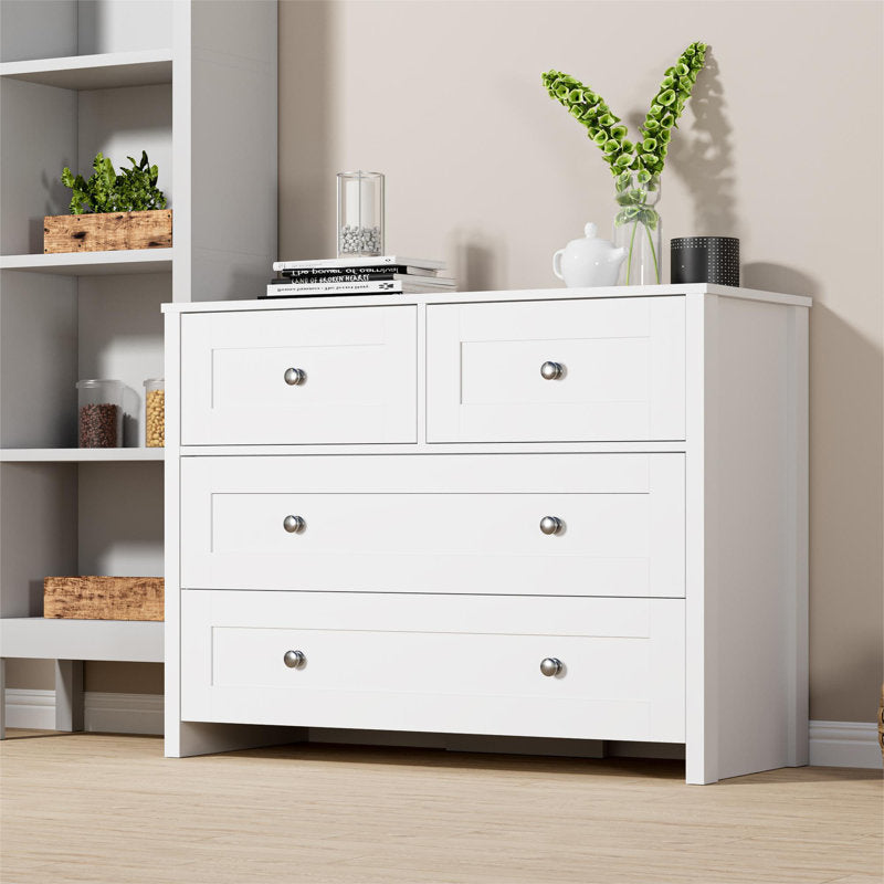 Elegant Bedroom Dresser with 4 Large Drawers and Modern Design