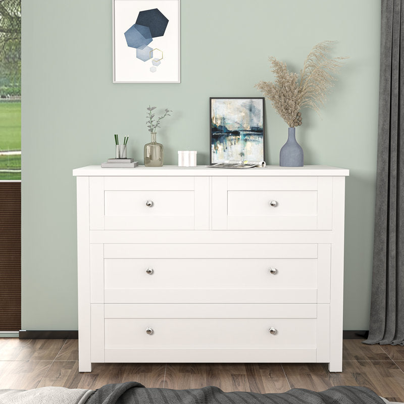 Elegant Bedroom Dresser with 4 Large Drawers and Modern Design