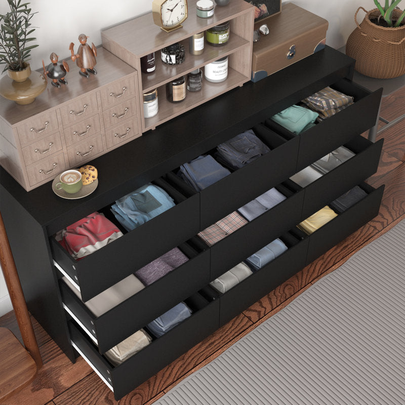 Minimalist Double Dresser with Wide Storage Drawers